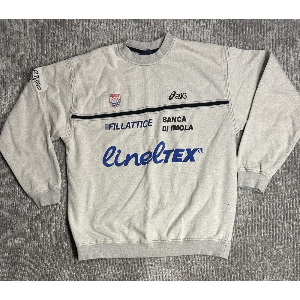 Vintage ASICS Italian Basketball Sweatshirt XXL Andrea Costa Imola Lineltex Rare